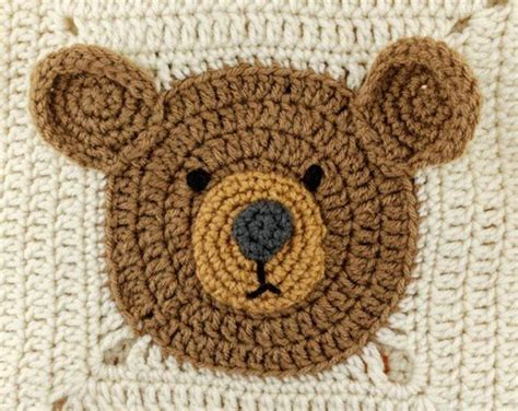 Teddy Bear Granny Squares Crochet Baby Blanket Free Pattern Happiness