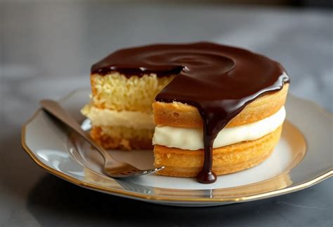 Receta De Boston Cream Pie Estadounidense Cl Sico Y Delicioso Tortas