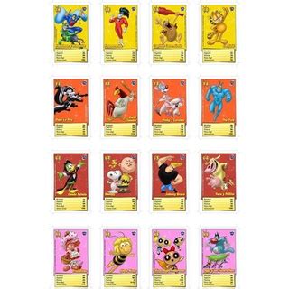 Cartas Naipes Dibujos Animados Tope Y Quartet Match 4 Retro Shopee