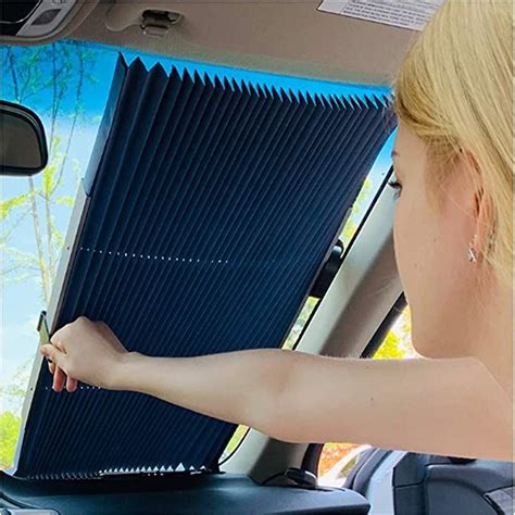 I33T Car Retractable Windshield Cover Retractable Sun Shade For SUV