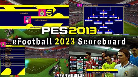 PES 2013 HD Patch 2022 New Scoreboard Like EFootball 2023 YouTube