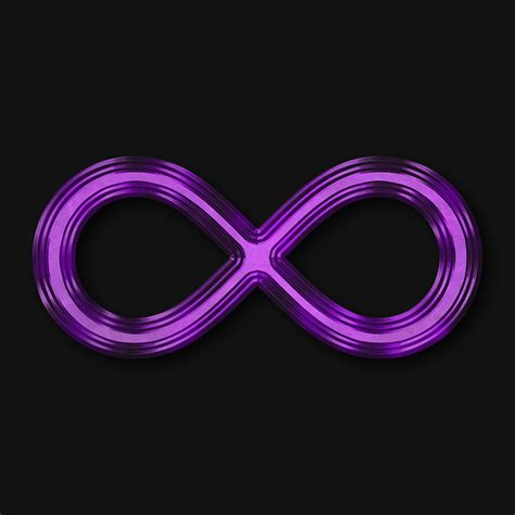 Infinity Symbol - violet chrome Digital Art by Edouard Coleman | Fine ...