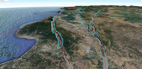 3D View Of San Andreas Fault Earthtopomaps 3D Overlay Imagery First