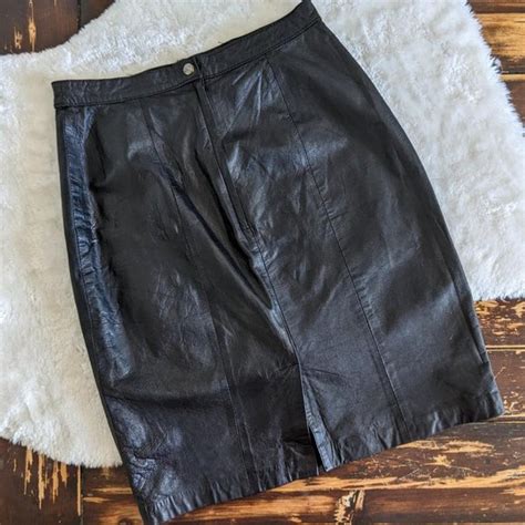 Danier Skirts Vintage Danier Leather Skirt High Wasited Poshmark