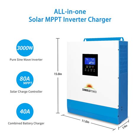 3000W 24V Solar Inverter Charger Pure Sine Wave Inverter for Solar ...