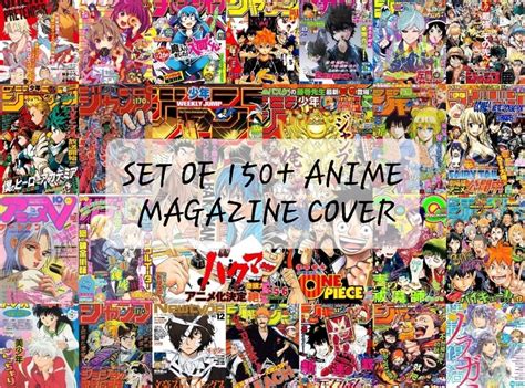 150 Anime Manga Magazine Covers Anime Collage Kit Manga - Etsy