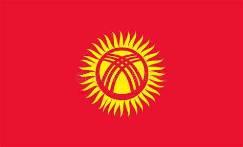 Kyrgyzstan Flag Vector.Illustration of Kyrgyzstan Flag Stock Vector ...