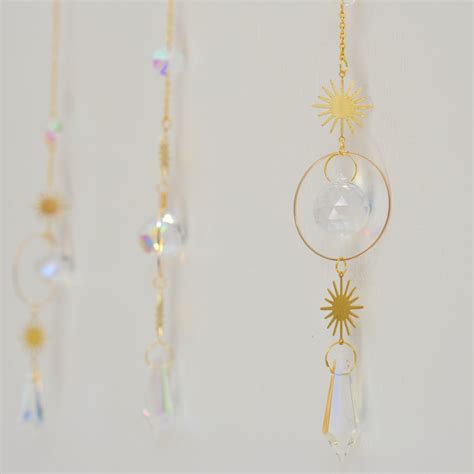 Sunburst Crystal Suncatcher Gold Ascend Crystals Salem