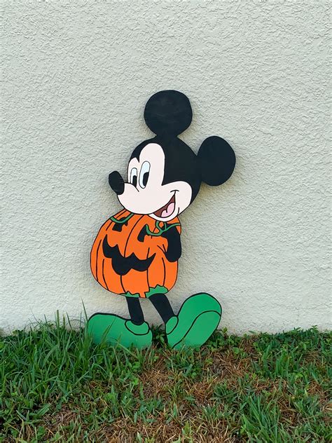 Halloween Mickey Mouse Yard Sign/yard Art/yard Decor/halloween - Etsy