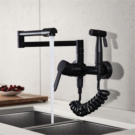 Wisewater Kitchen Faucet with Sprayer, Rotatable Wall-Mount Taps for kitchen sink | Alfa Heating ...