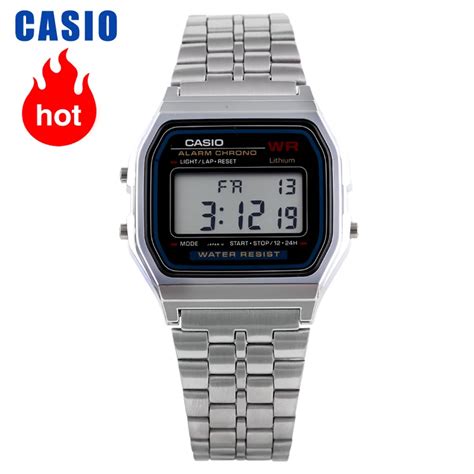 Casio Watch Simple Retro Silver Steel Belt Mens Electronic Watch