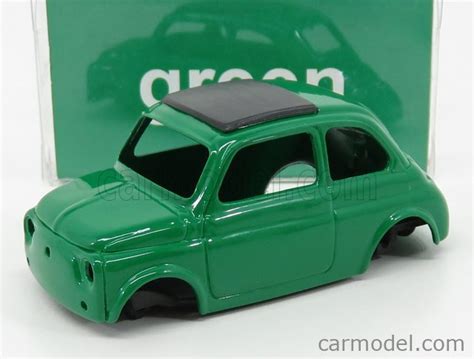 BRUMM PROM S2005 Scala 1 43 FIAT MODEL KIT 500F TETTO CHIUSO 1965 GREEN