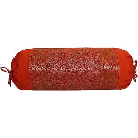 Stylo Culture Ethnic Polydupion Cylindrical Yoga Bolster Pillow Case