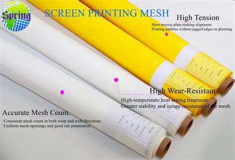 100mesh 100 Polyester Silk Screen Printing Mesh For Screen Printing Screen Printing And