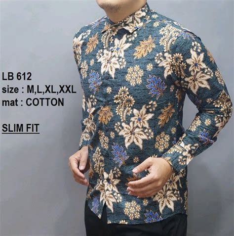 Jual KEMEJA BATIK PRIA SLIM FIT LB612 Di Lapak LINABATIKDISTRO Bukalapak