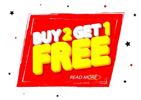 Buy 2 Get 1 Free Sale Banner Design Template Discount Tag App Icon