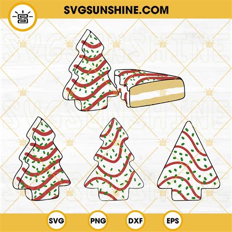 Christmas Tree Cakes SVG Bundle, Little Debbie Christmas Tree Cakes SVG ...