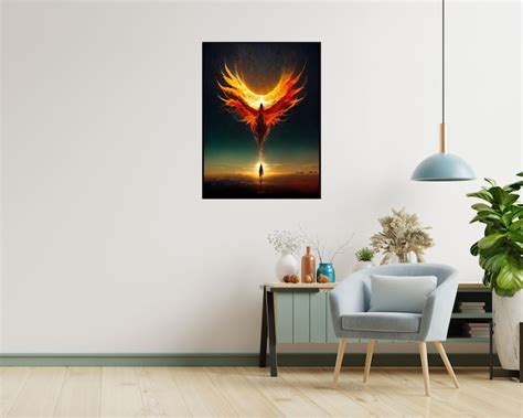 Fire Phoenix Wall Art Inspirational Wall Art Phoenix Bird - Etsy