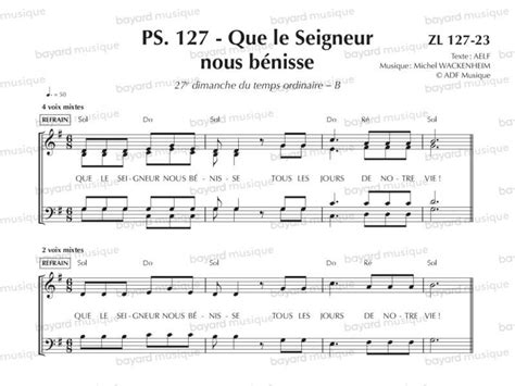 Chantons En Eglise Psaume Que Le Seigneur Nous B Nisse Tous