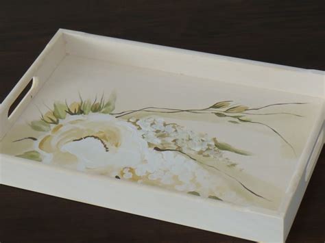 Tray Wooden Hand-painted Wooden Tray Serving Tray - Etsy