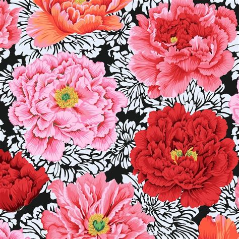 Peony Fabric By The Yard Etsy