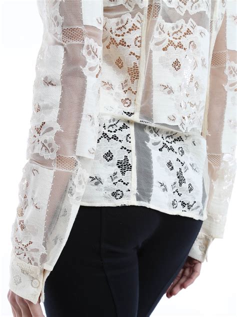 Shirts Just Cavalli Sheer Floral Lace Shirt S02dl0131n37682102