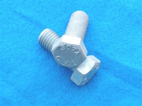 An Aluminum Bolt On A Blue Background