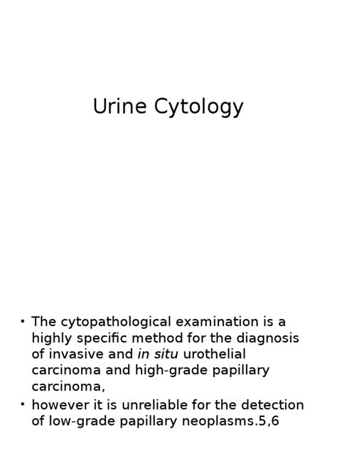 Urine Cytology | PDF | Cytopathology | Urinary System