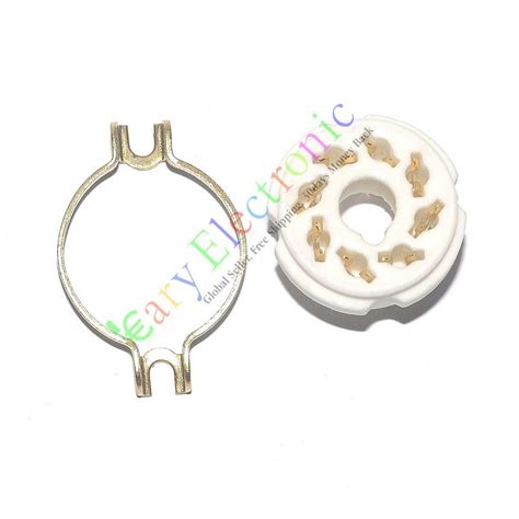 Gold 8pin Ceramic Vacuum Tube Socket Octal Valve Base Fr Kt88 El34b