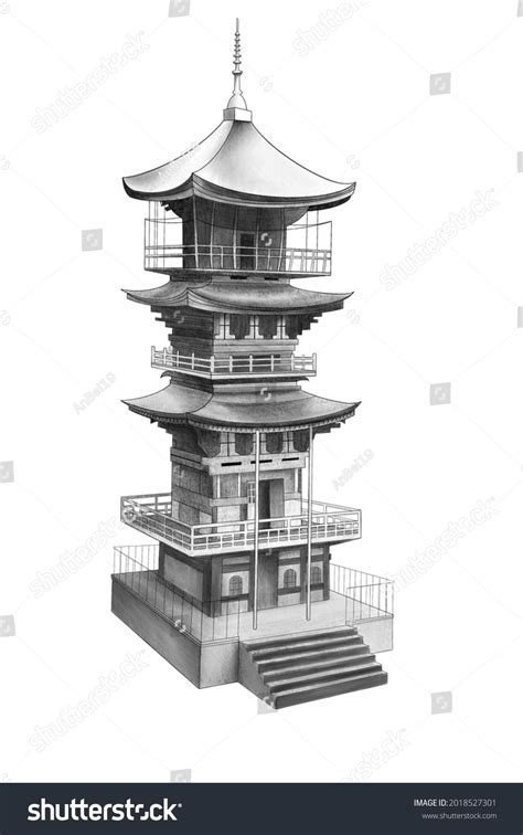 Sketch Japanese Temple Tattoo Stock Illustration 2018527301 | Shutterstock