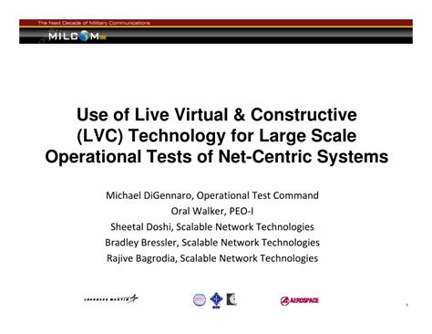 PDF Use Of Live Virtual Constructive LVC Technology For Large