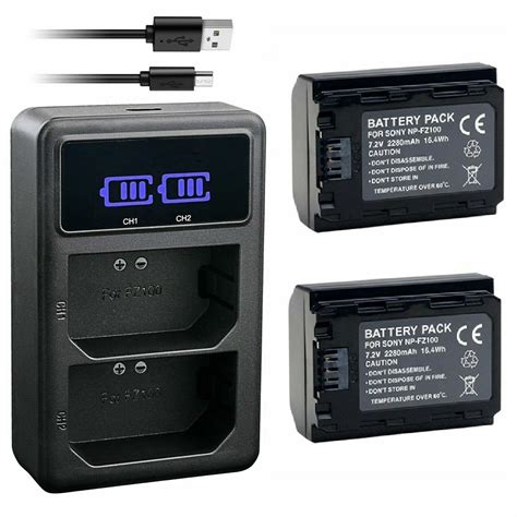 Npfz100 Rechargeable Battery Pack Dual Usb Charger For Sony Z Series Alpha A9 Ebay