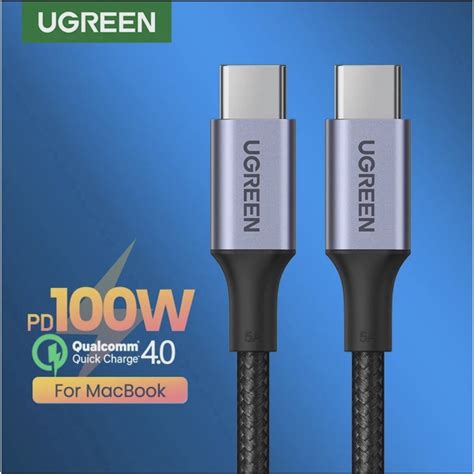 Cabo Ugreen Usb C Para Usb C Pd W V A Metro Duas Pontas