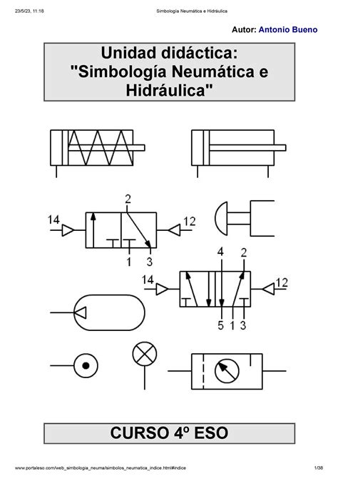 Simbolog A Neum Tica E Hidr Ulica Mecanica De Mantenimiento Senati