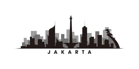 Premium Vector Jakarta Skyline And Landmarks Silhouette Vector 18290 ...