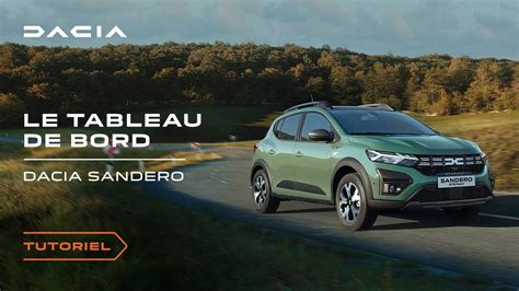 Dacia Sandero Stepway Comment Utiliser Le Tableau De Bord FR YouTube