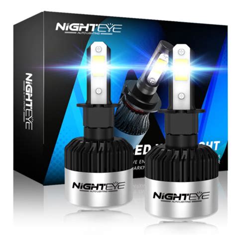 Nighteye Pcs W Lm H Led Headlight Bulbs Kit High Low Beam K