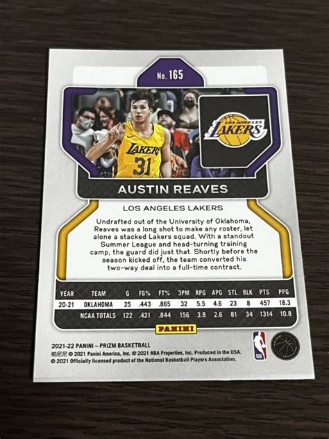 Austin Reaves オースティン リーブス 2021 22 Panini NBA Prizm RC Rookie レイカーズ