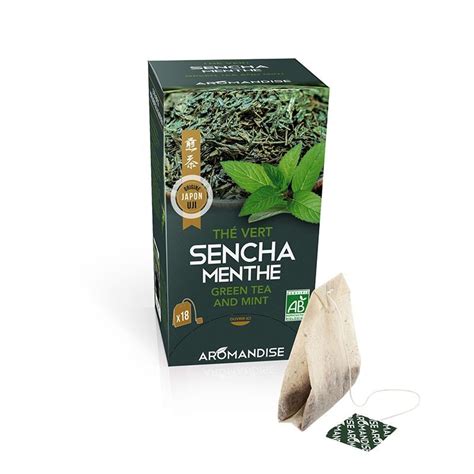 Th Vert Sencha Et Menthe Bio Sachets Japonais