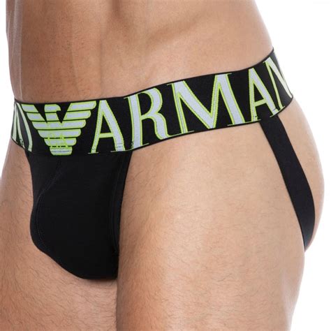 Emporio Armani Megalogo Cotton Jock Black Inderwear