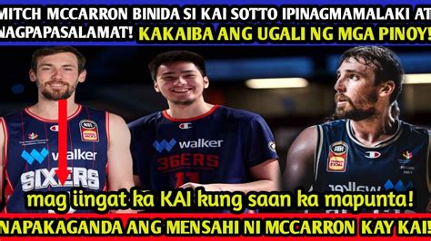 Magandang Mensahi Mitch Mccarron Nagpapasalamat Kay Kai Sotto Proud