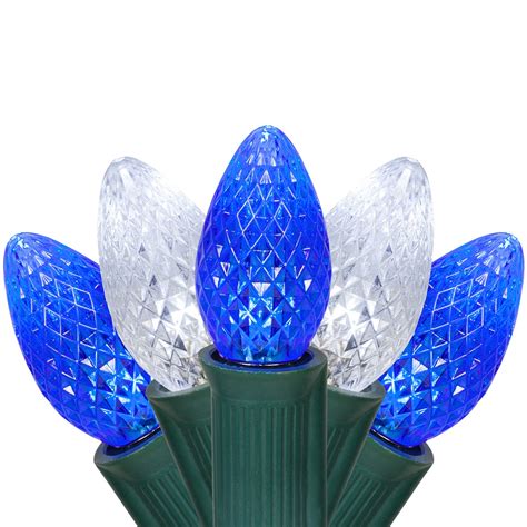 Christmas Lights - C7 Cool White / Blue Commercial LED Christmas Lights