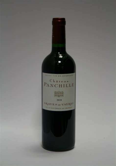 Ch Teau Panchille Graves De Vayres Rouge Cl Bi Res Et Vins Berck