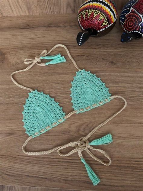 Bikini Top A Forma Di Bambina All Uncinetto Bikini All Uncinetto Bohemian Bikini All Uncinetto
