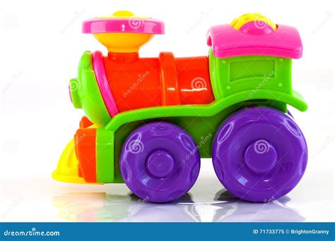 Plastic toy train stock image. Image of railway, locomotive - 71733775