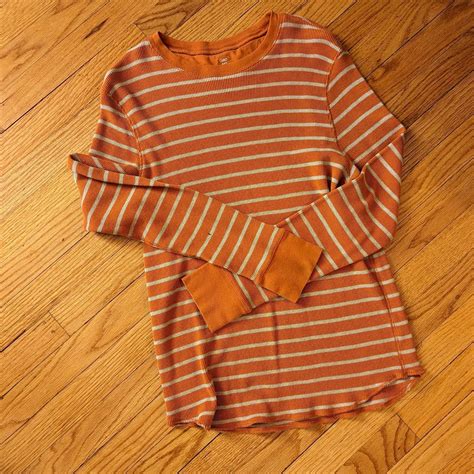 Gap Womens White And Orange Shirt Depop