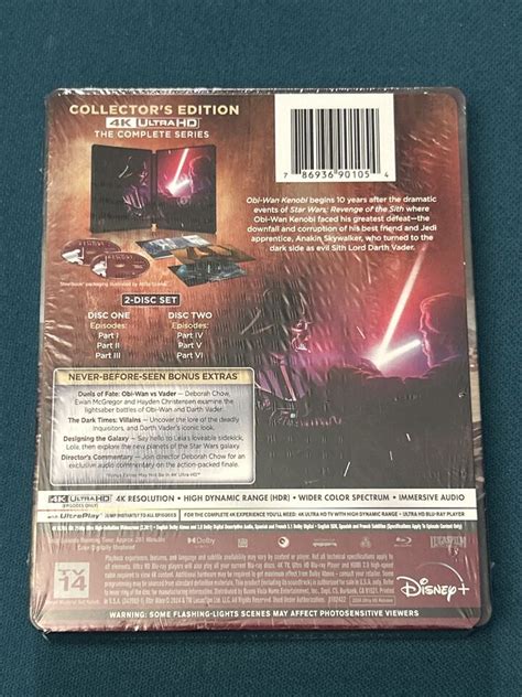 Obi Wan Kenobi Star Wars The Complete Series Steelbook Blu Ray Ebay