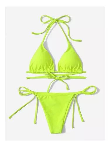 Bikini Neon Traje De Baño 2 Pzas Sexy Meses sin intereses