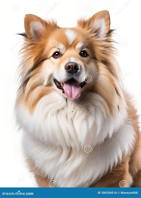 A Dog with a Long Hair Sitting Down Stock Illustration - Illustration