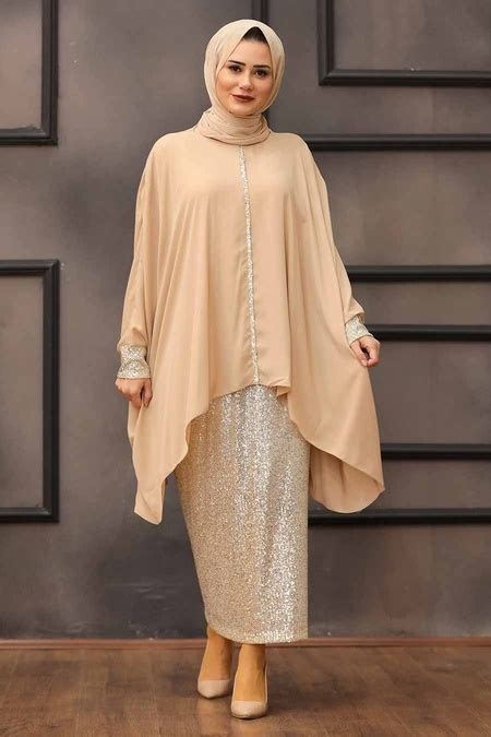 Beige Hijab Dual Suit Dress 1206bej